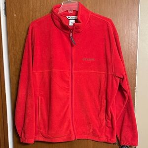 Like New Columbia Vibrant Red Fleece Jacket Size XXL